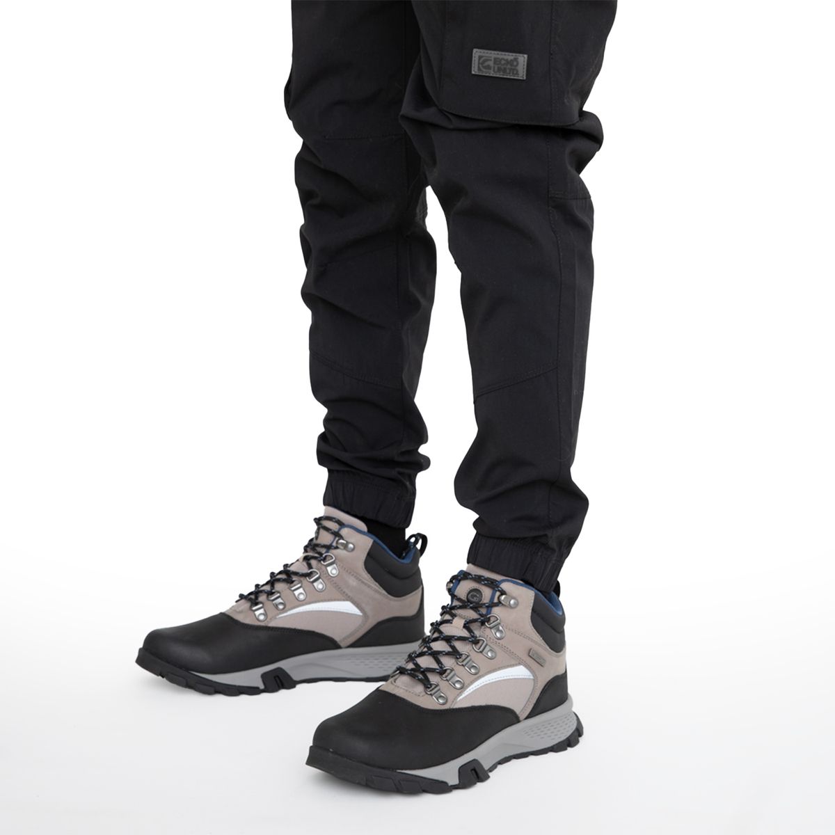 GUANTE - Zapatilla Outdoor y Trekking Hombre Cuero Gris Guante
