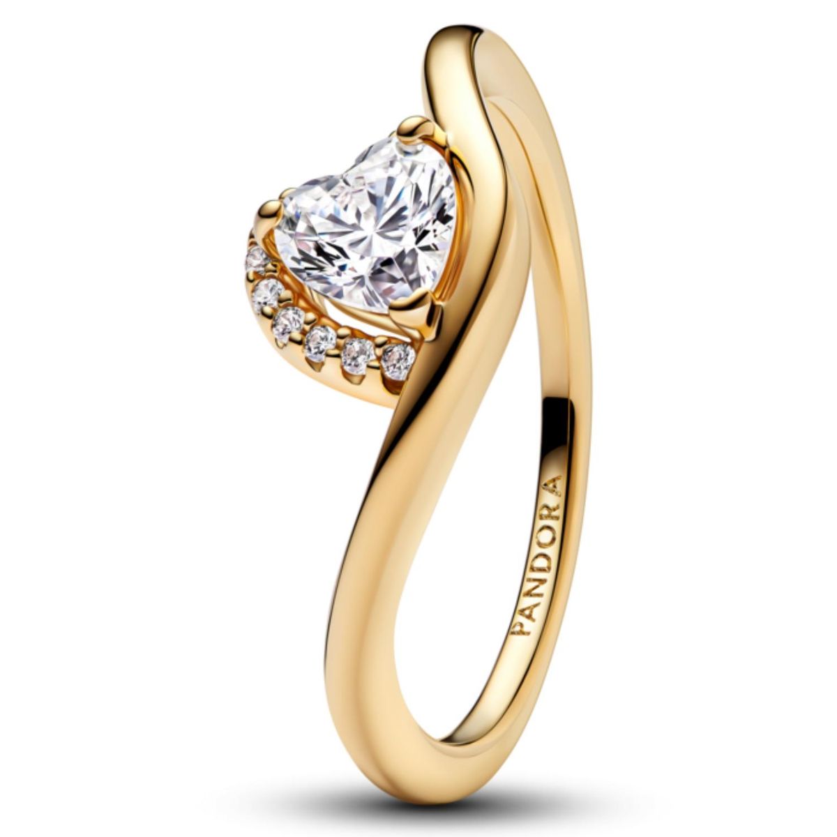 PANDORA - Anillo Corazón Ondulado Mujer Pandora