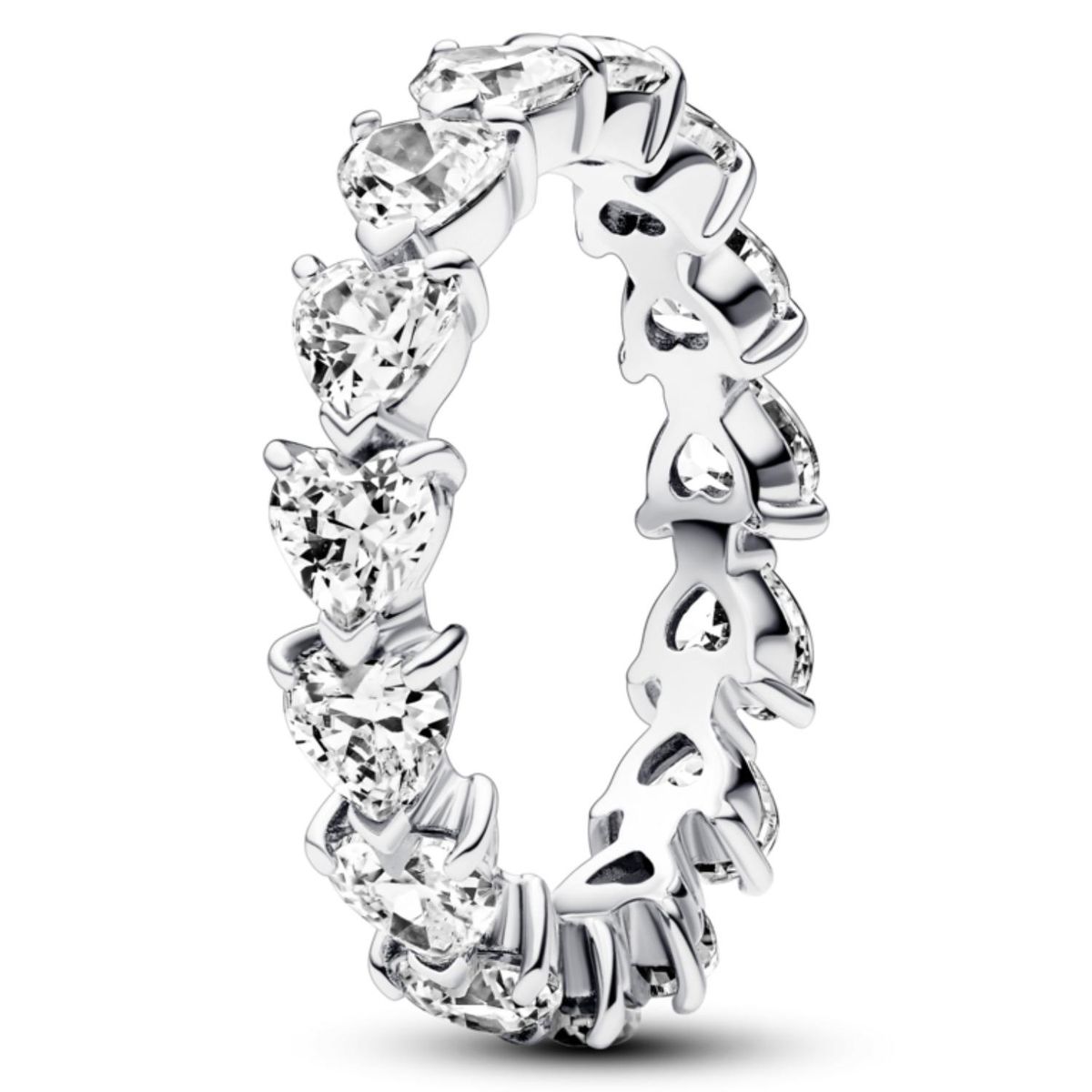 PANDORA - Anillo Eternidad Hilera De Corazones Mujer Pandora