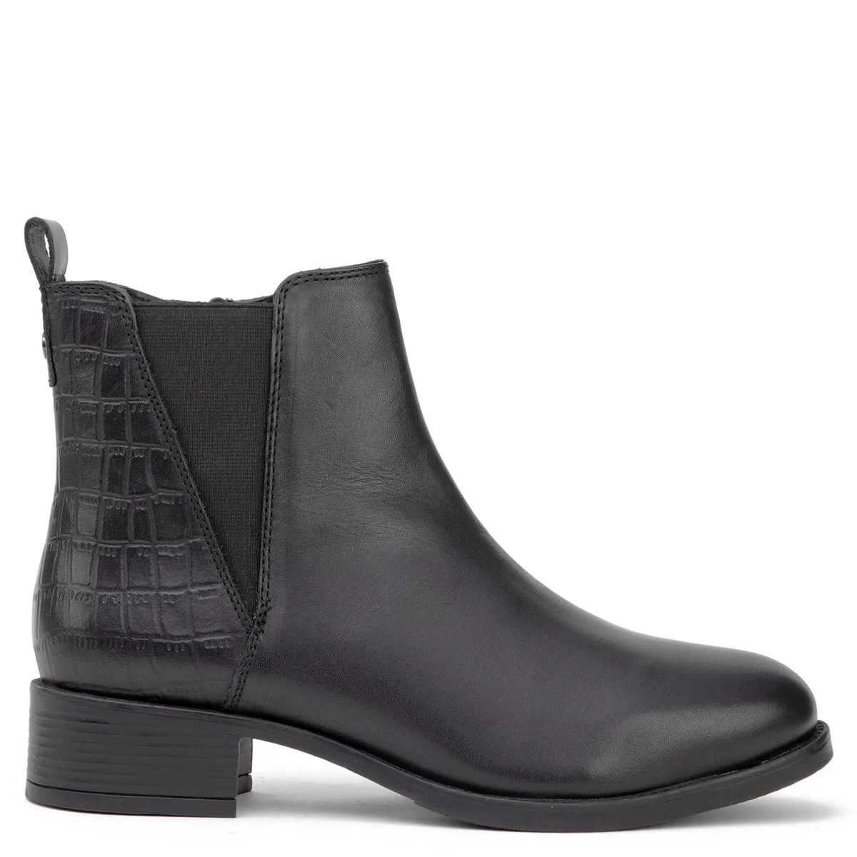 GACEL - Botin Mujer Cuero Negro Gacel