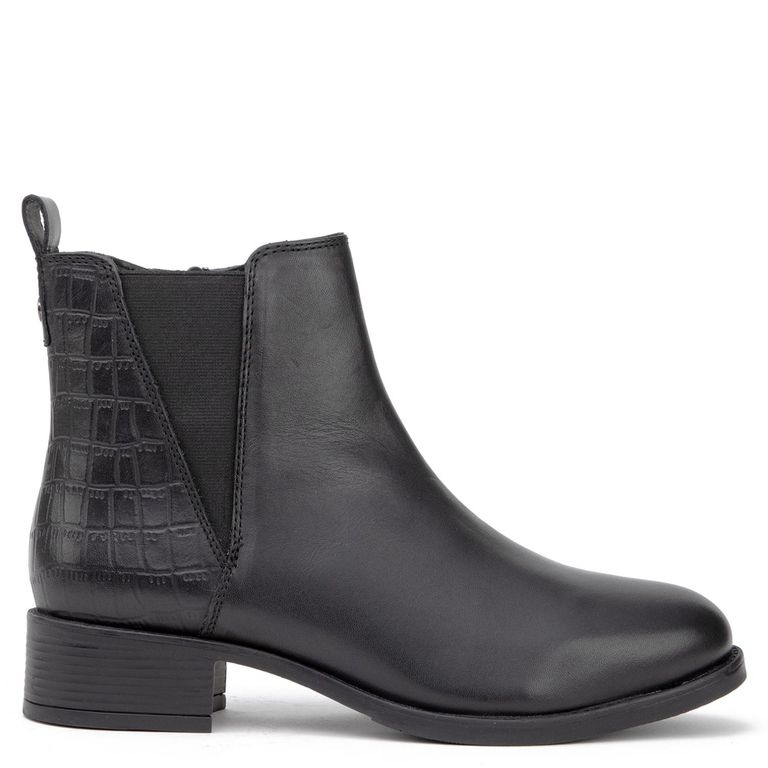 Botin Mujer Cuero Negro