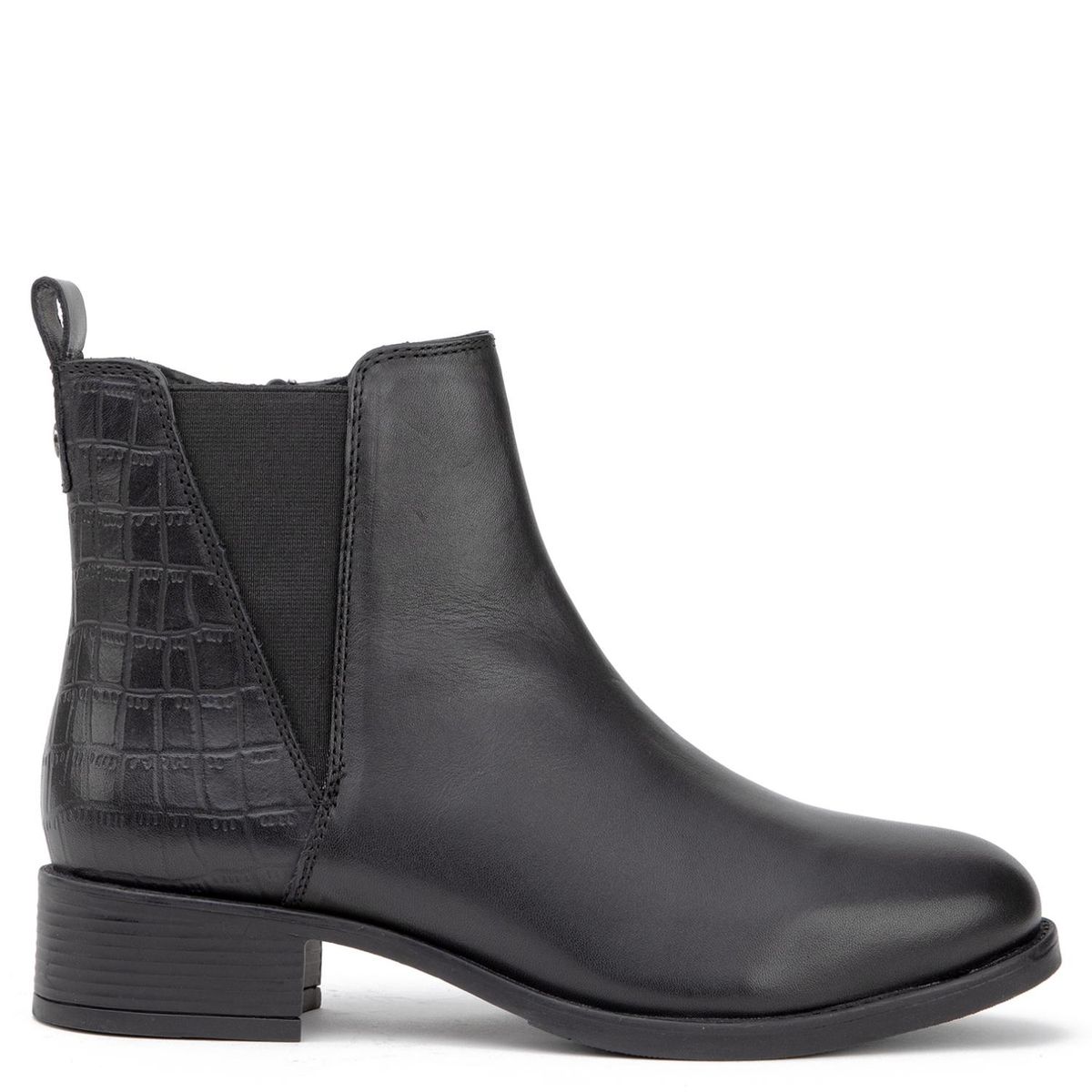 GACEL - Botin Mujer Cuero Negro Gacel