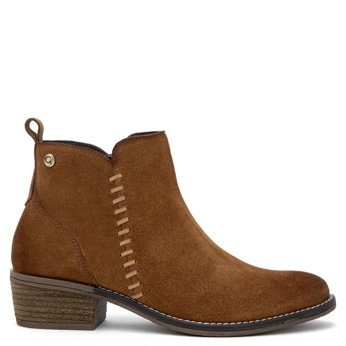 GACEL - Botin Mujer Cuero Café Gacel