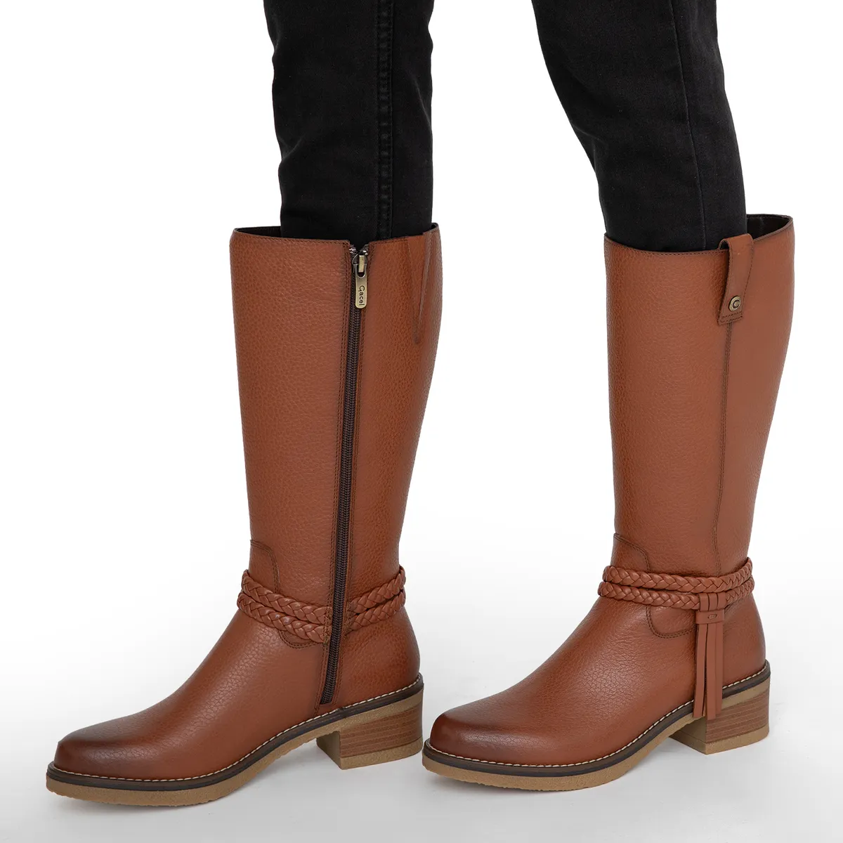 GACEL - Bota Mujer Cuero Café Gacel