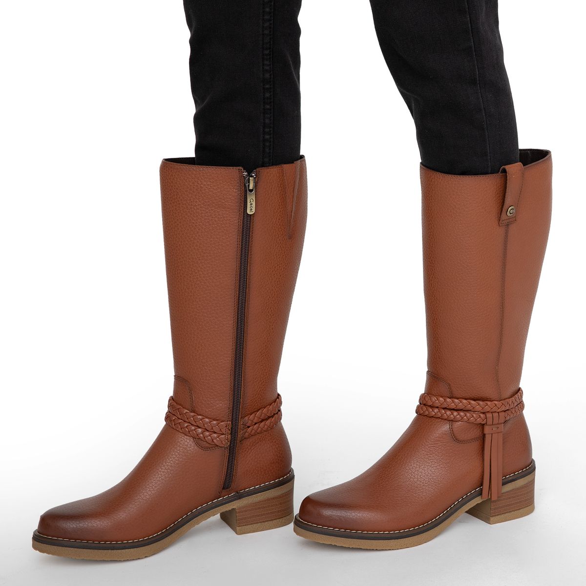 GACEL - Bota Mujer Cuero Café Gacel