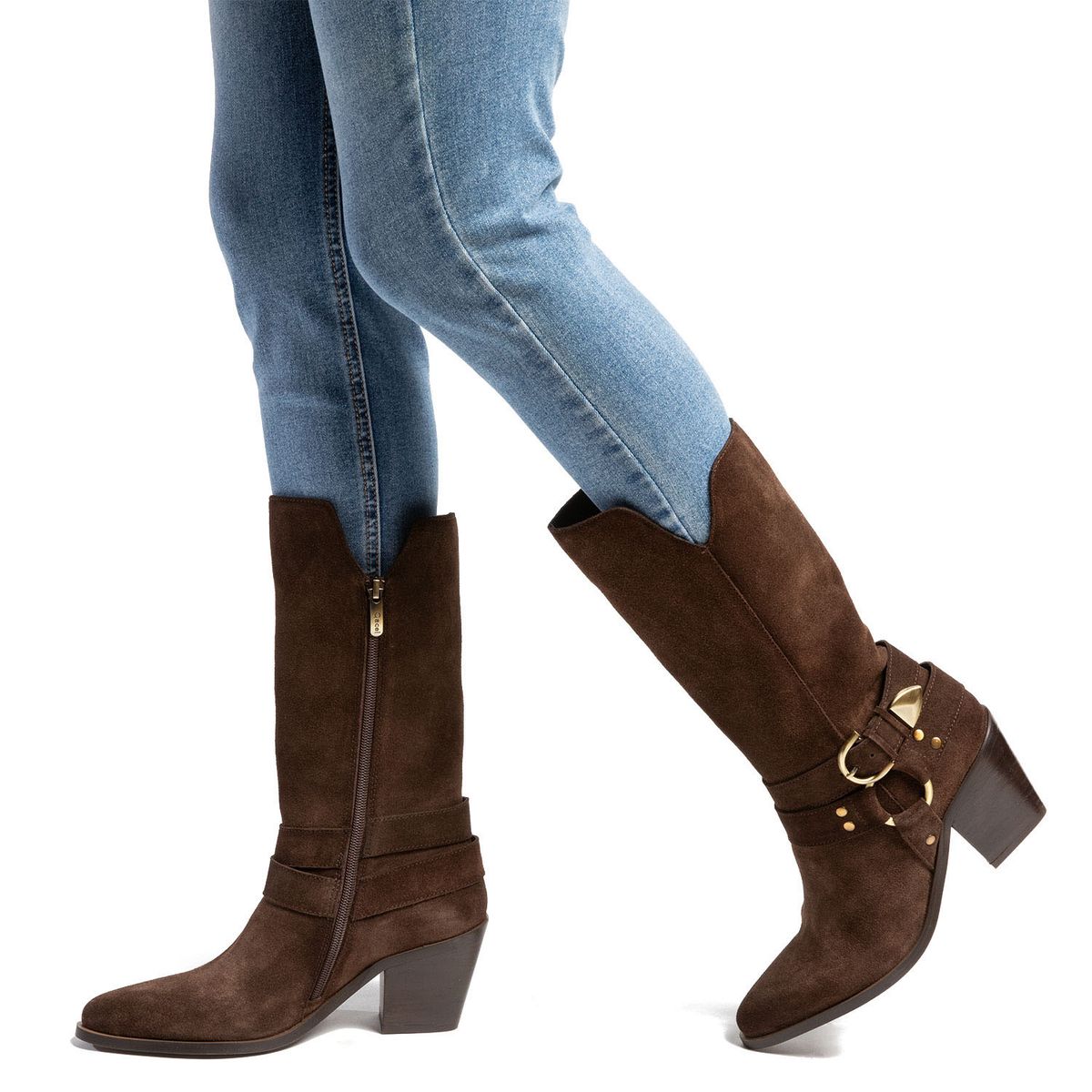 GACEL - Bota Mujer Cuero Café Gacel