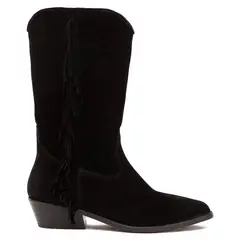 GACEL - Bota Mujer Cuero Negro