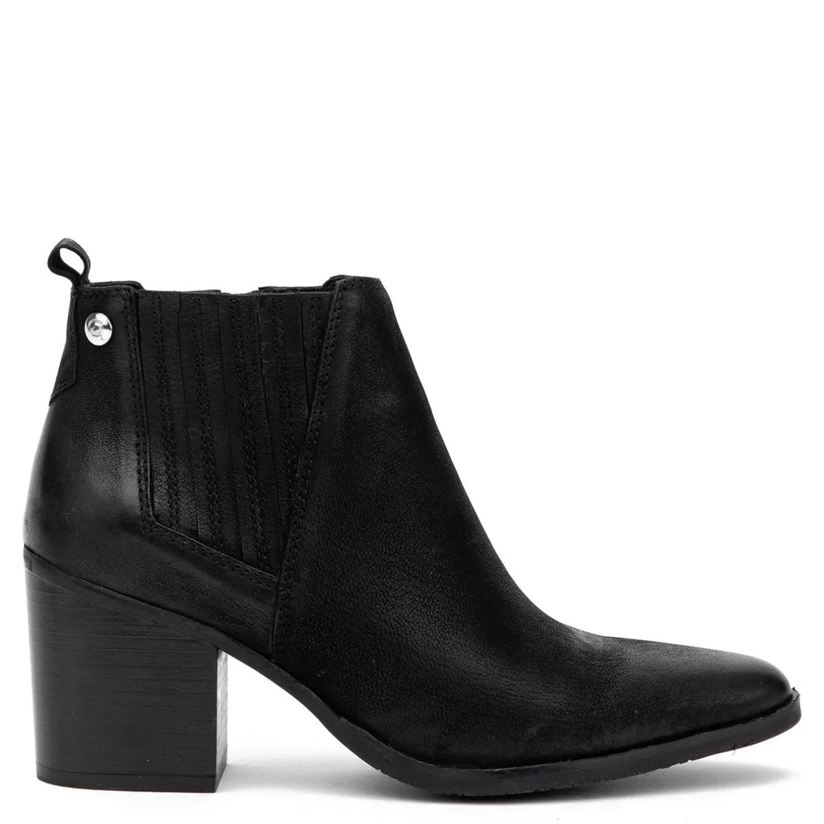 GACEL - Botin Mujer Cuero Negro Gacel