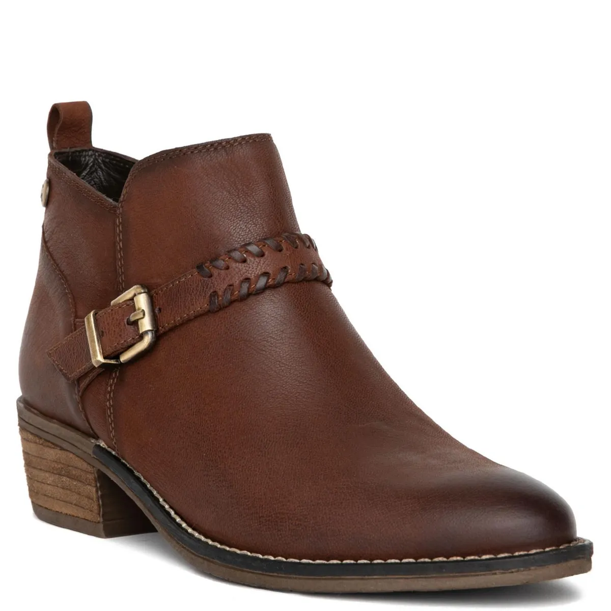 GACEL - Botin Mujer Cuero Café Oscuro Gacel
