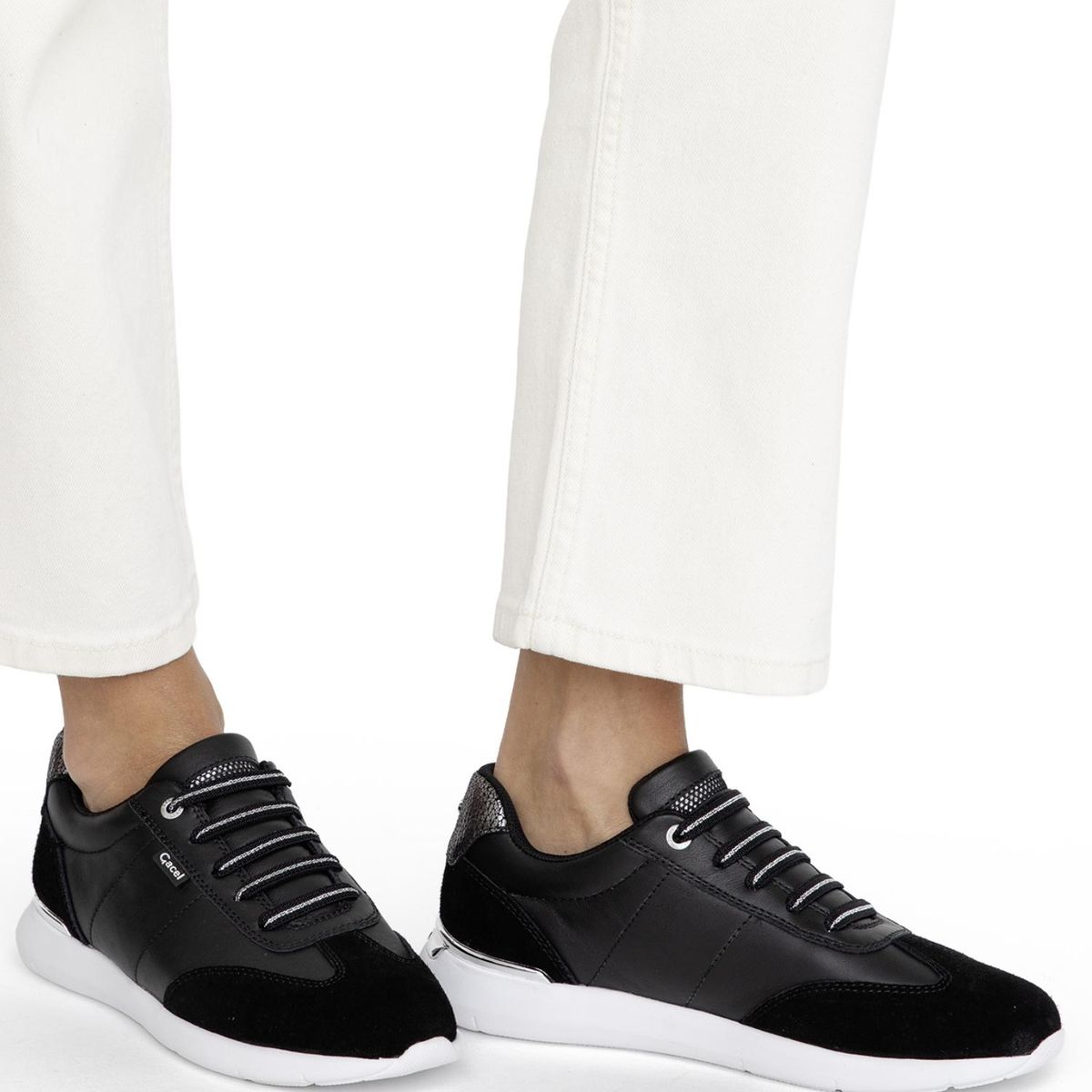 GACEL - Zapato Casual Mujer Cuero Negro Gacel