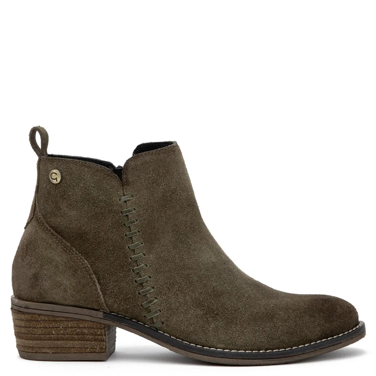 GACEL - Botin Mujer Cuero Verde Gacel