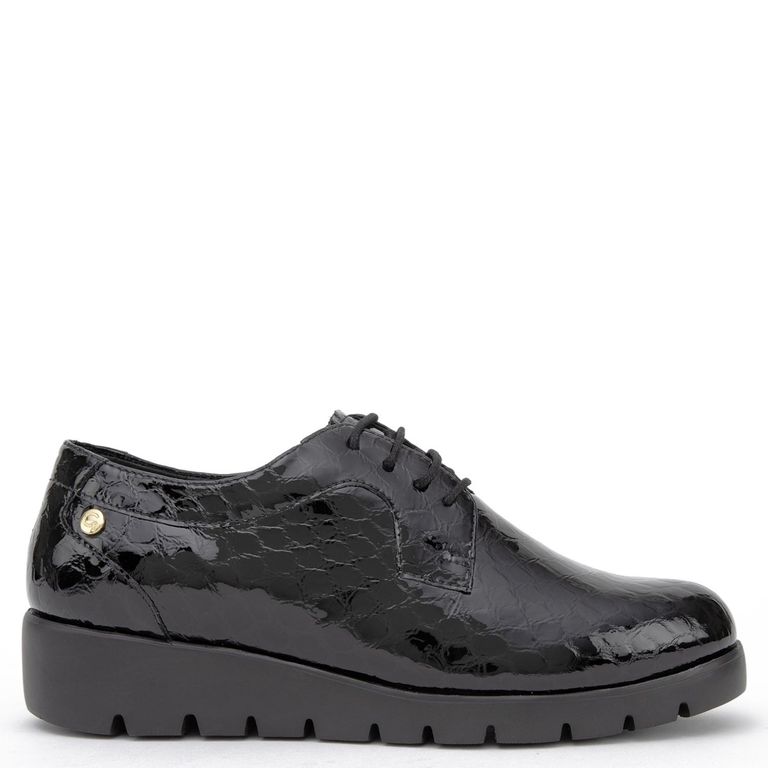 GACEL Zapato Casual Mujer Cuero Negro