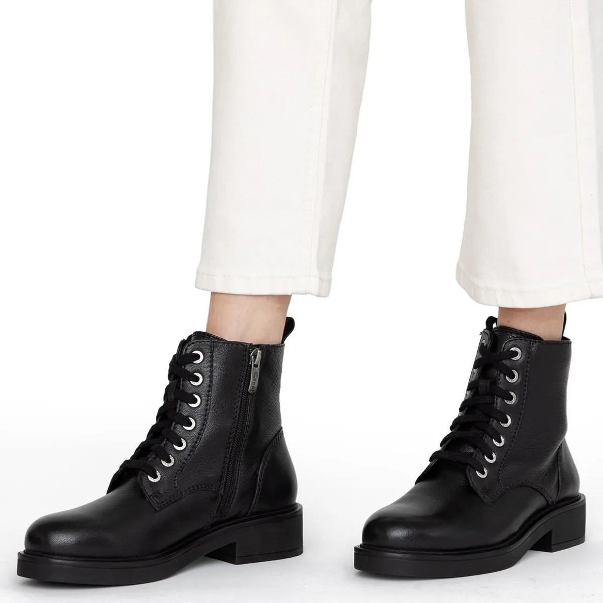GACEL - Botin Mujer Cuero Negro Gacel