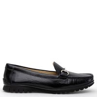 Mocasín Mujer Cuero Negro