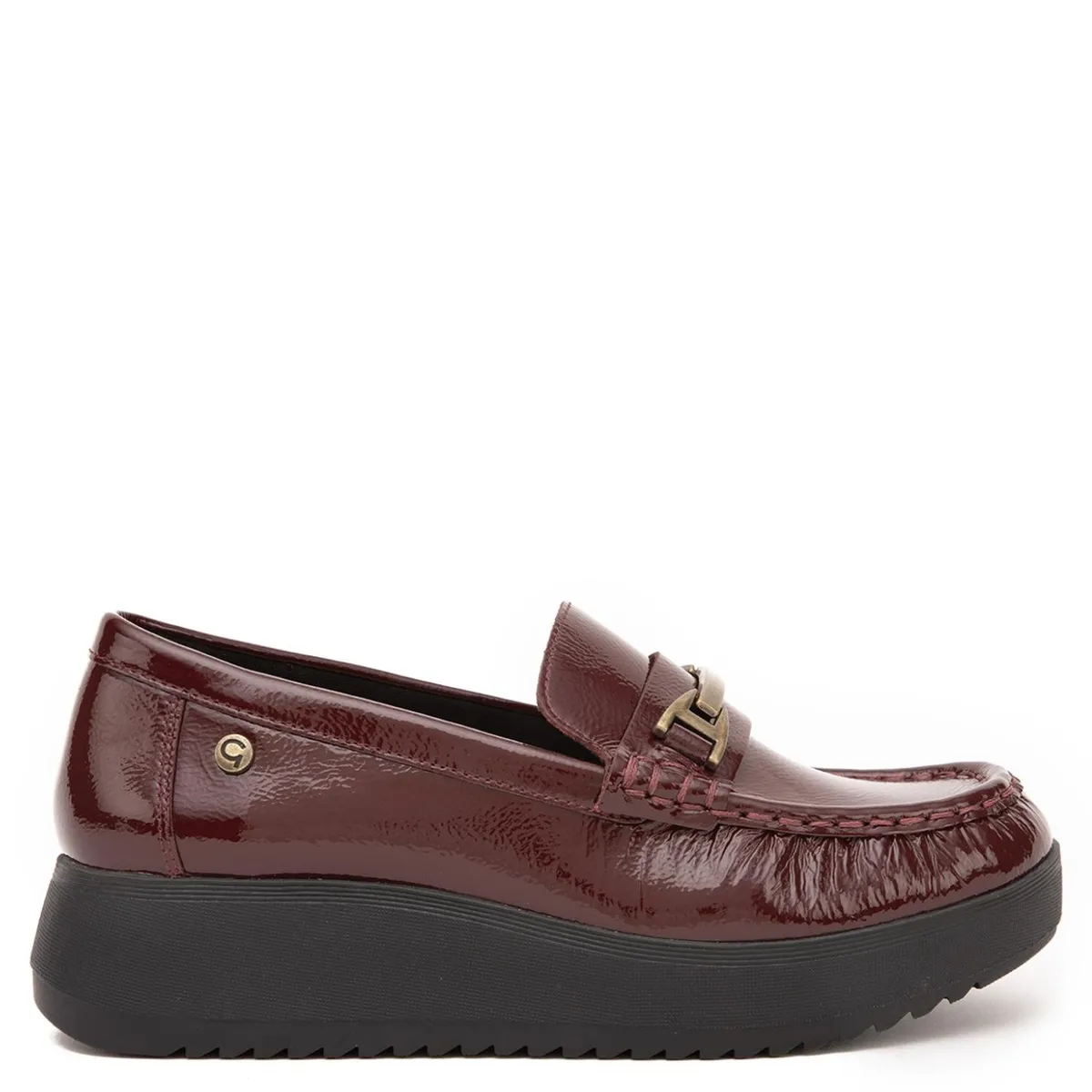 GACEL - Mocasín Mujer Cuero Burdeo Gacel