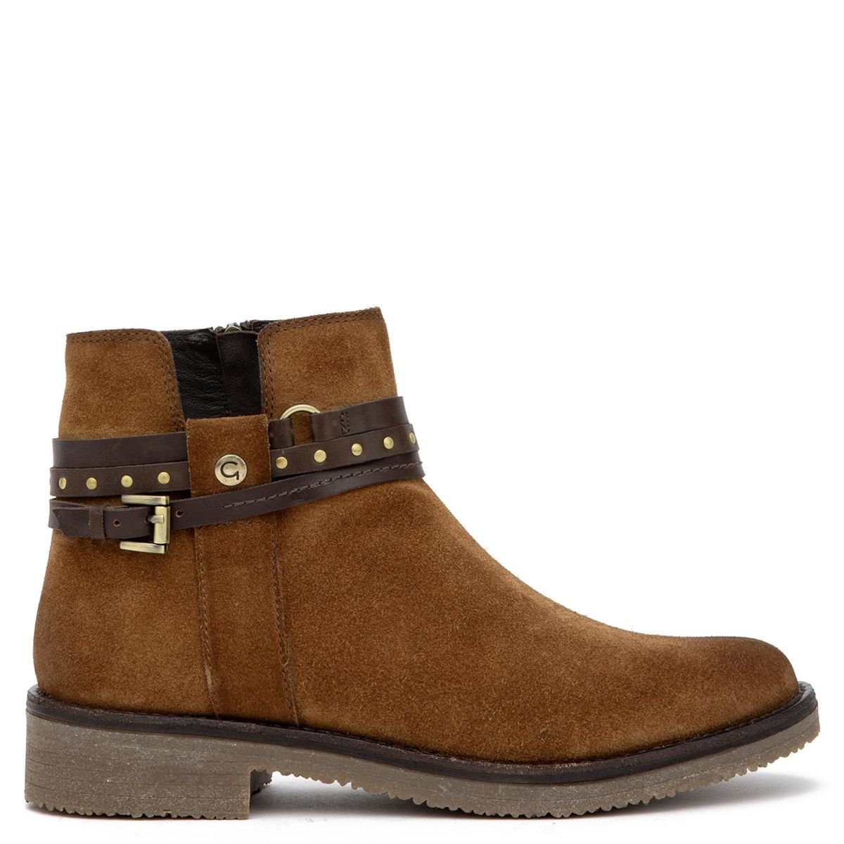 GACEL - Botin Mujer Cuero Café Gacel
