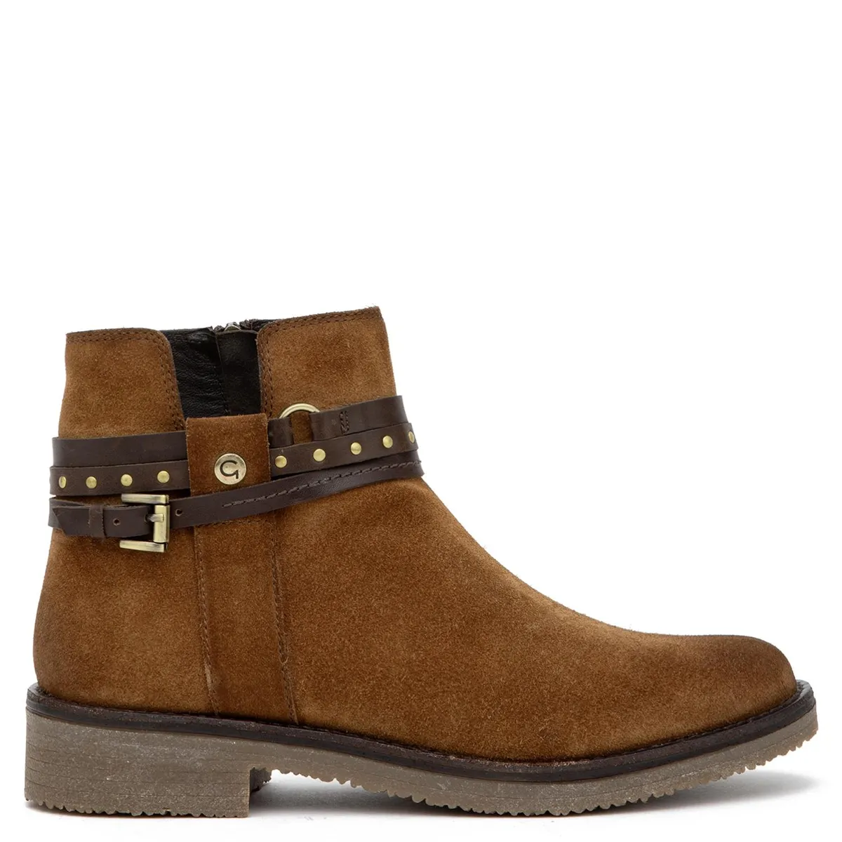 GACEL - Botin Mujer Cuero Café Gacel