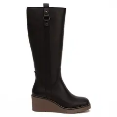 GACEL - Bota Mujer Cuero Negro