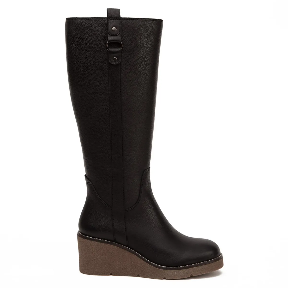 GACEL - Bota Mujer Cuero Negro Gacel