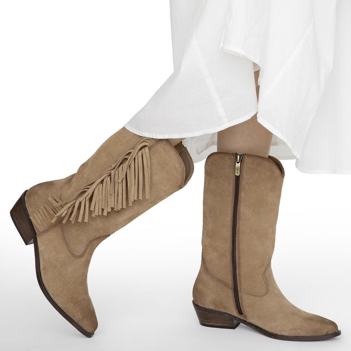 GACEL - Bota Mujer Cuero Café Gacel