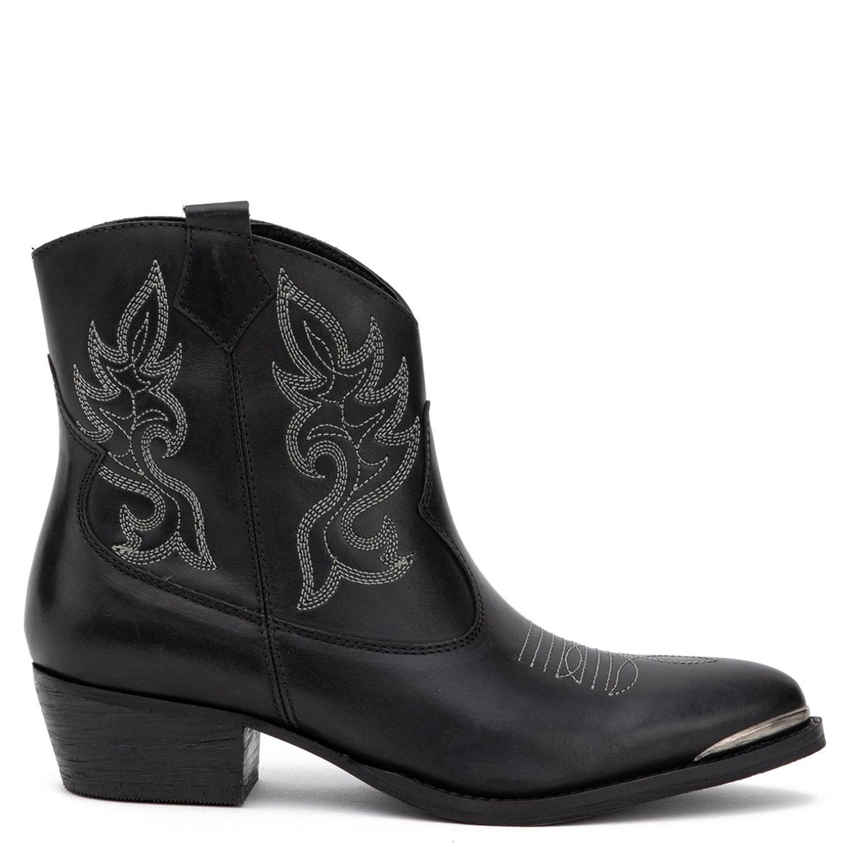GACEL - Botin Mujer Cuero Negro Gacel