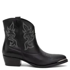 GACEL - Botin Mujer Cuero Negro