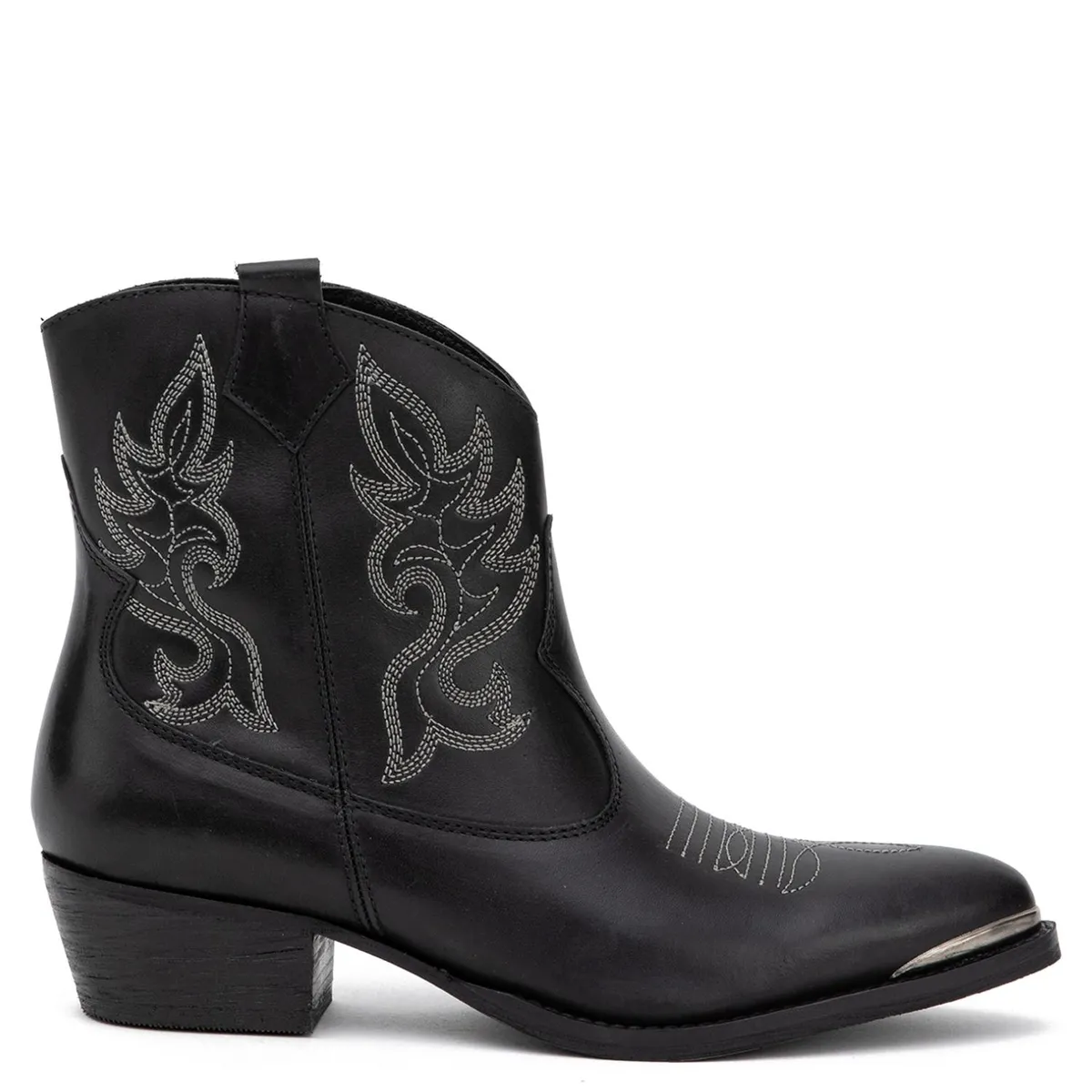 GACEL - Botin Mujer Cuero Negro Gacel