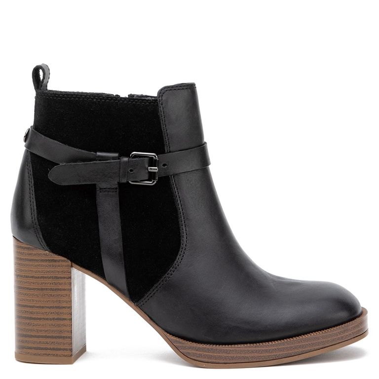 Botin Mujer Cuero Negro 38 CL