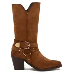 GACEL - Bota Mujer Cuero Café