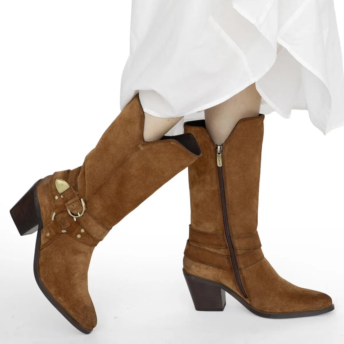 GACEL - Bota Mujer Cuero Café Gacel