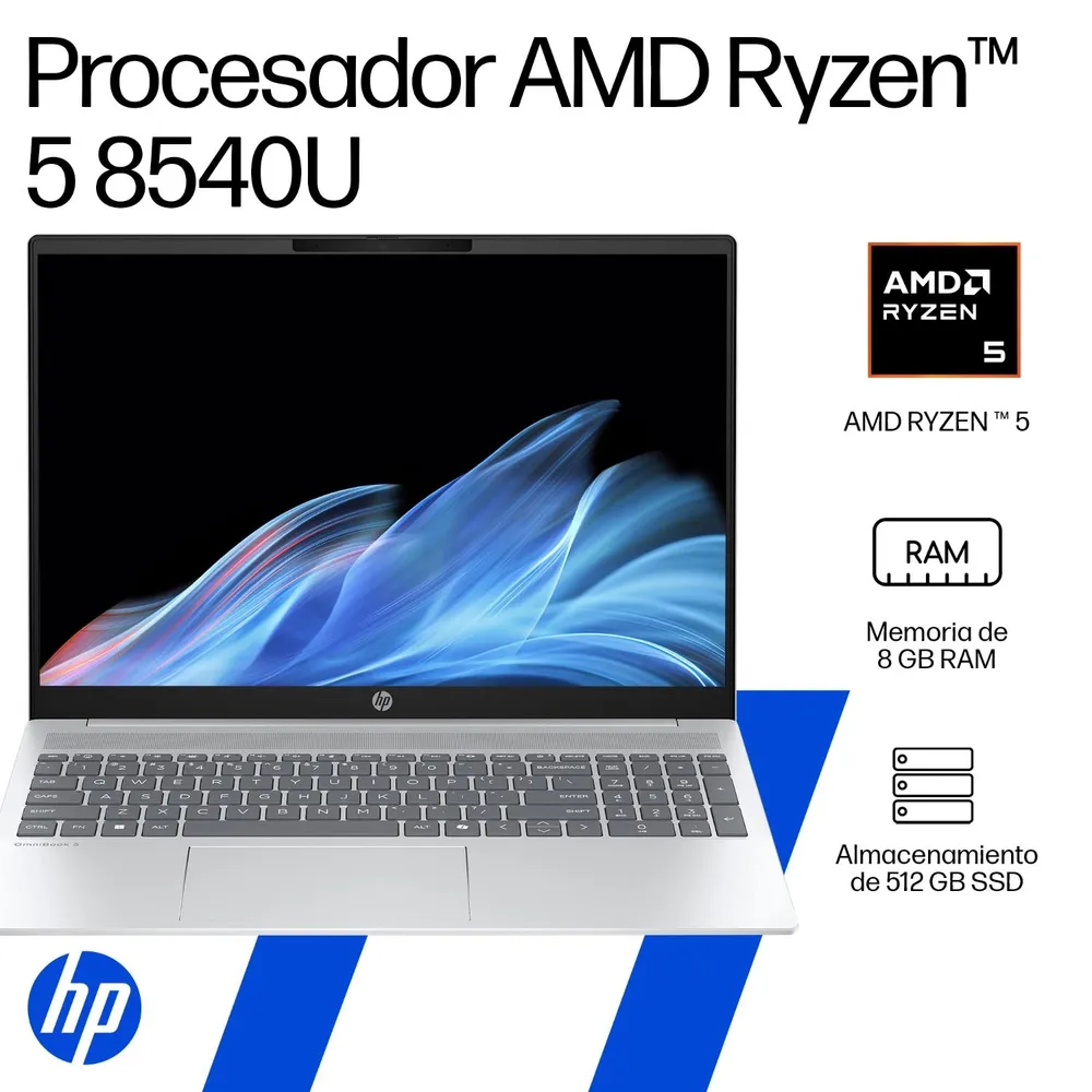 HP OmniBook 5 16-bc1052la Ryzen 5 8540U 8GB 512GB, foto 8