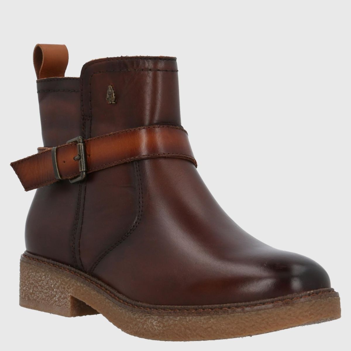 HUSH PUPPIES - Botin Mujer Cuero Café Hush Puppies
