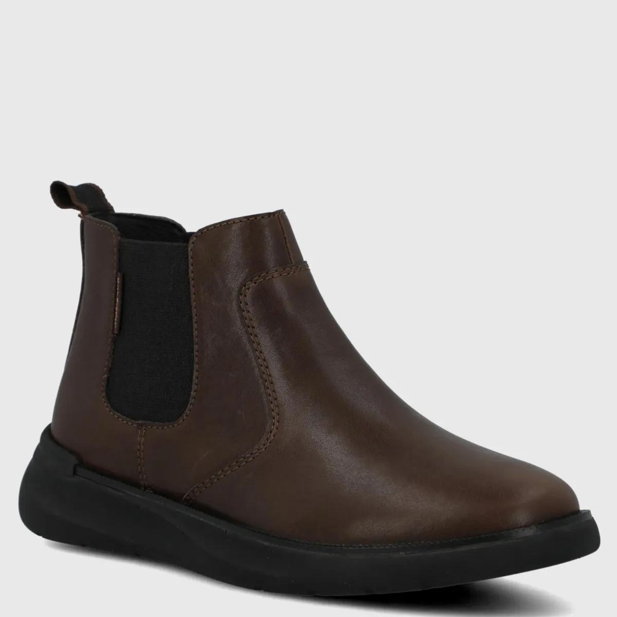 HUSH PUPPIES - Botin Mujer Cuero Café Hush Puppies
