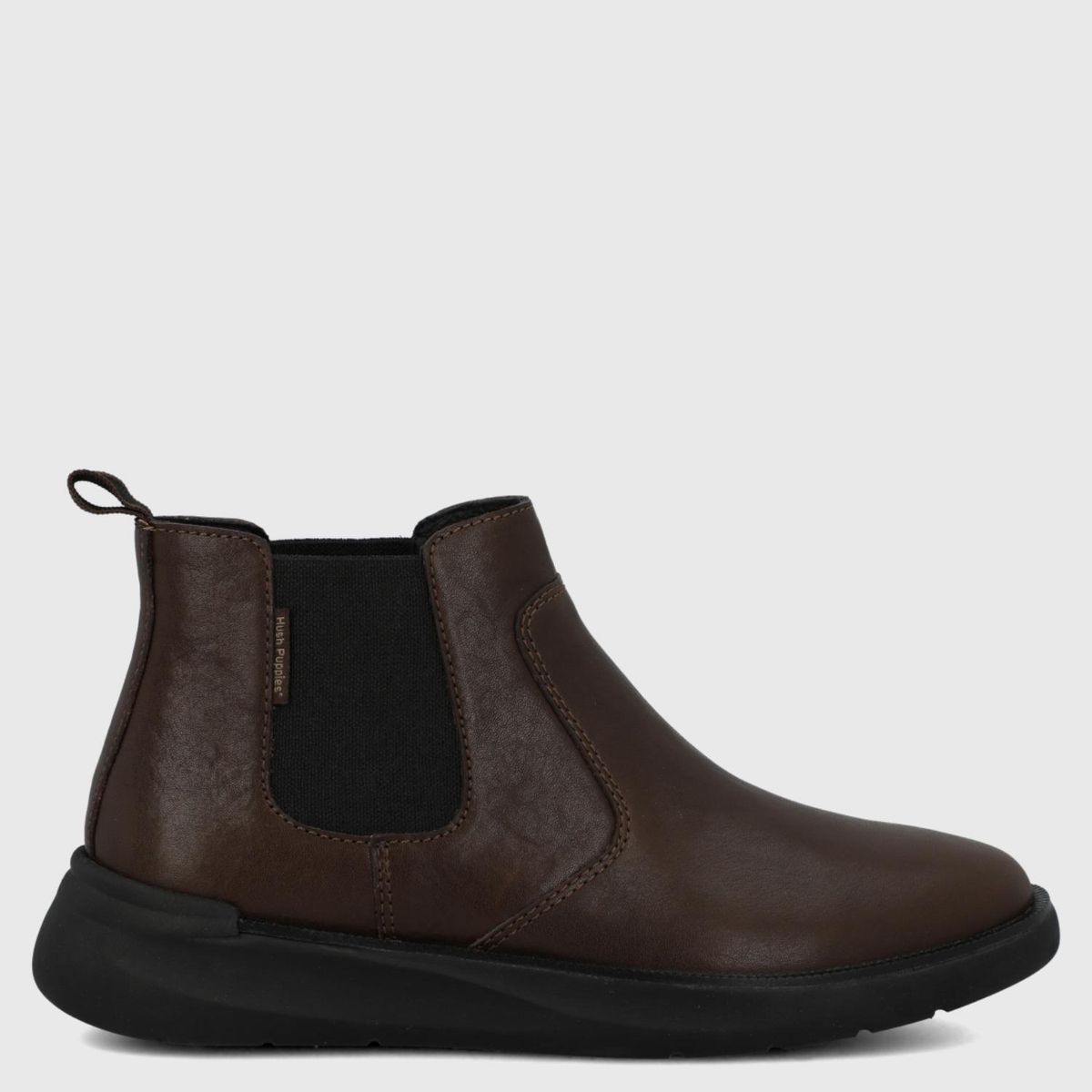 HUSH PUPPIES - Botin Mujer Cuero Café Hush Puppies