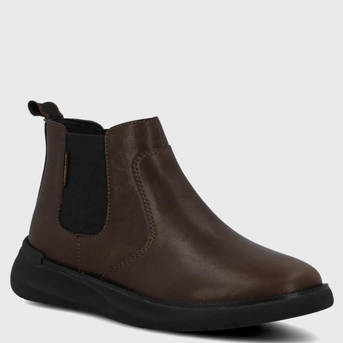 HUSH PUPPIES - Botin Mujer Cuero Café Hush Puppies
