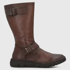 HUSH PUPPIES - Bota Mujer Cuero Rojo