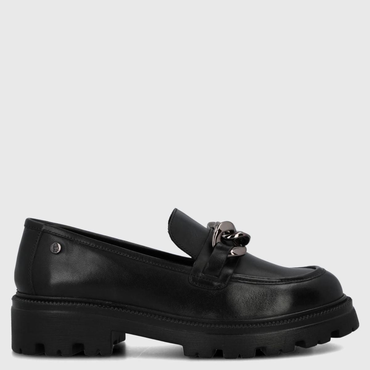 HUSH PUPPIES - Mocasín Mujer Cuero Negro Hush Puppies