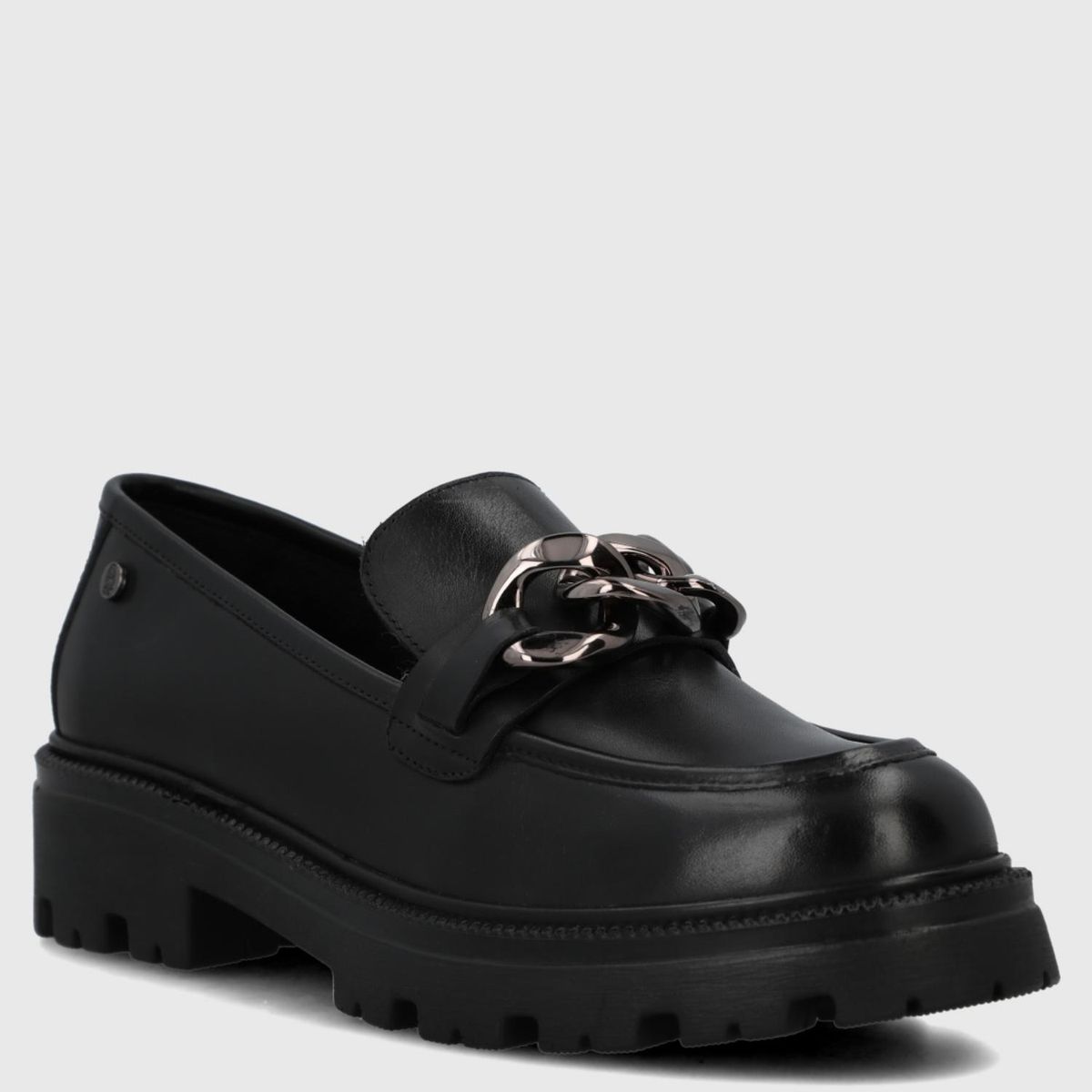 HUSH PUPPIES - Mocasín Mujer Cuero Negro Hush Puppies