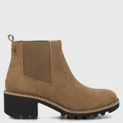 HUSH PUPPIES - Botin Mujer Cuero Café