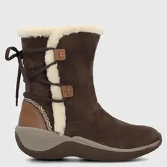 HUSH PUPPIES - Bota Mujer Cuero Café