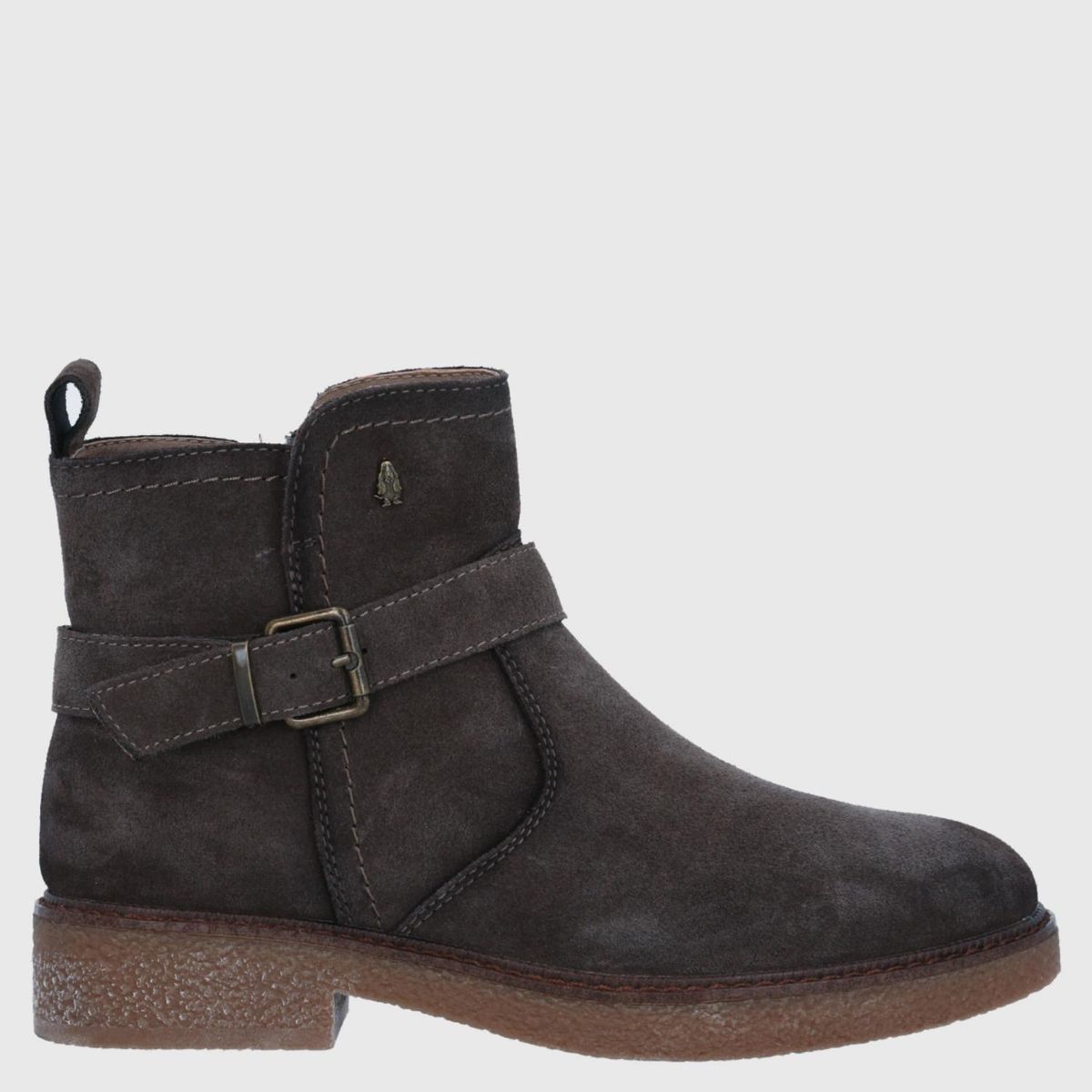 HUSH PUPPIES - Botin Mujer Cuero Gris Hush Puppies