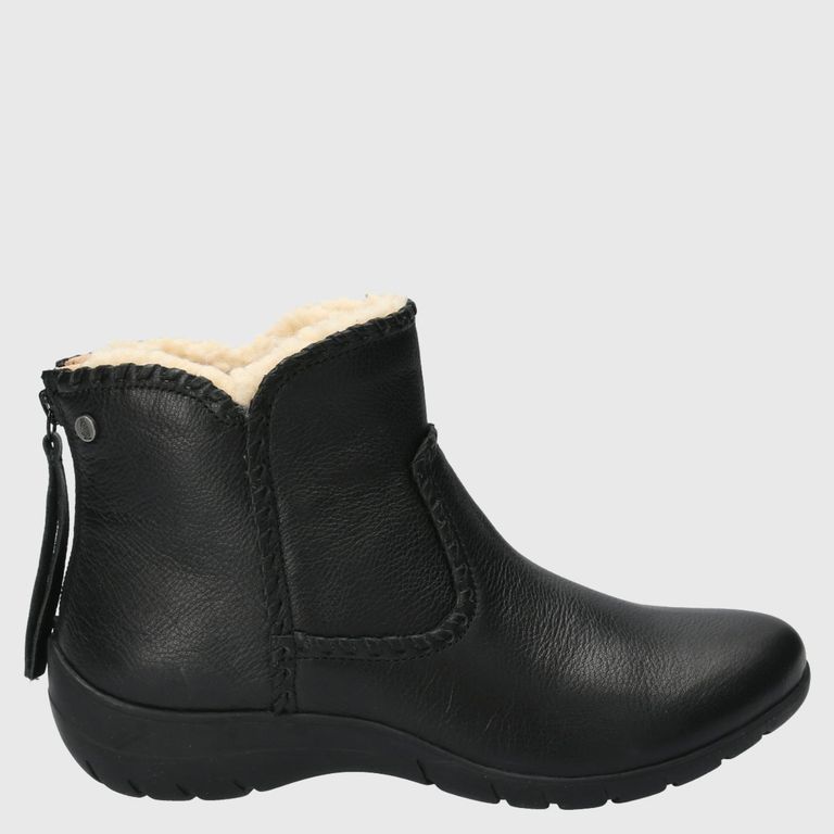 HUSH PUPPIES Botin Mujer Cuero Negro