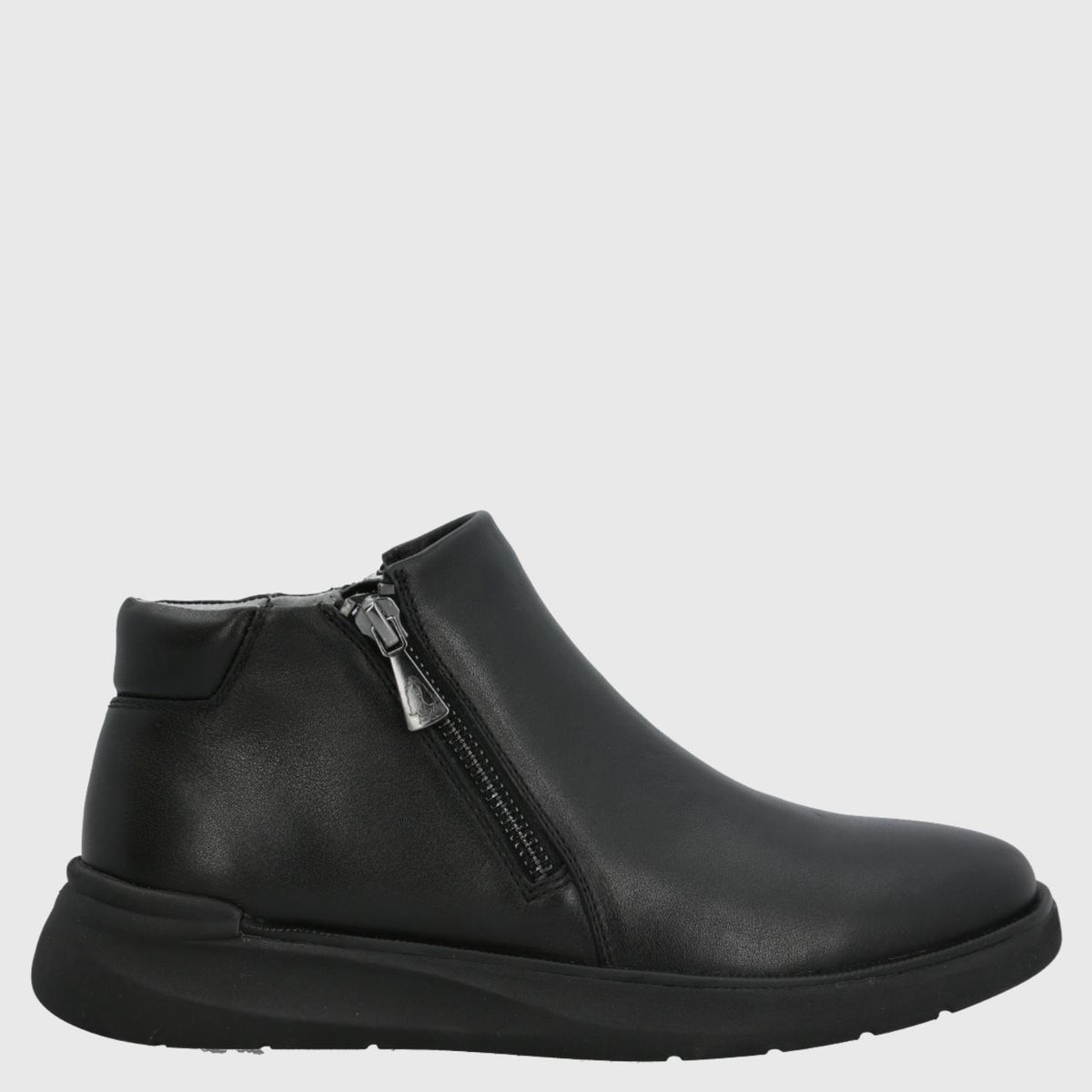 HUSH PUPPIES - Botin Mujer Cuero Negro Hush Puppies