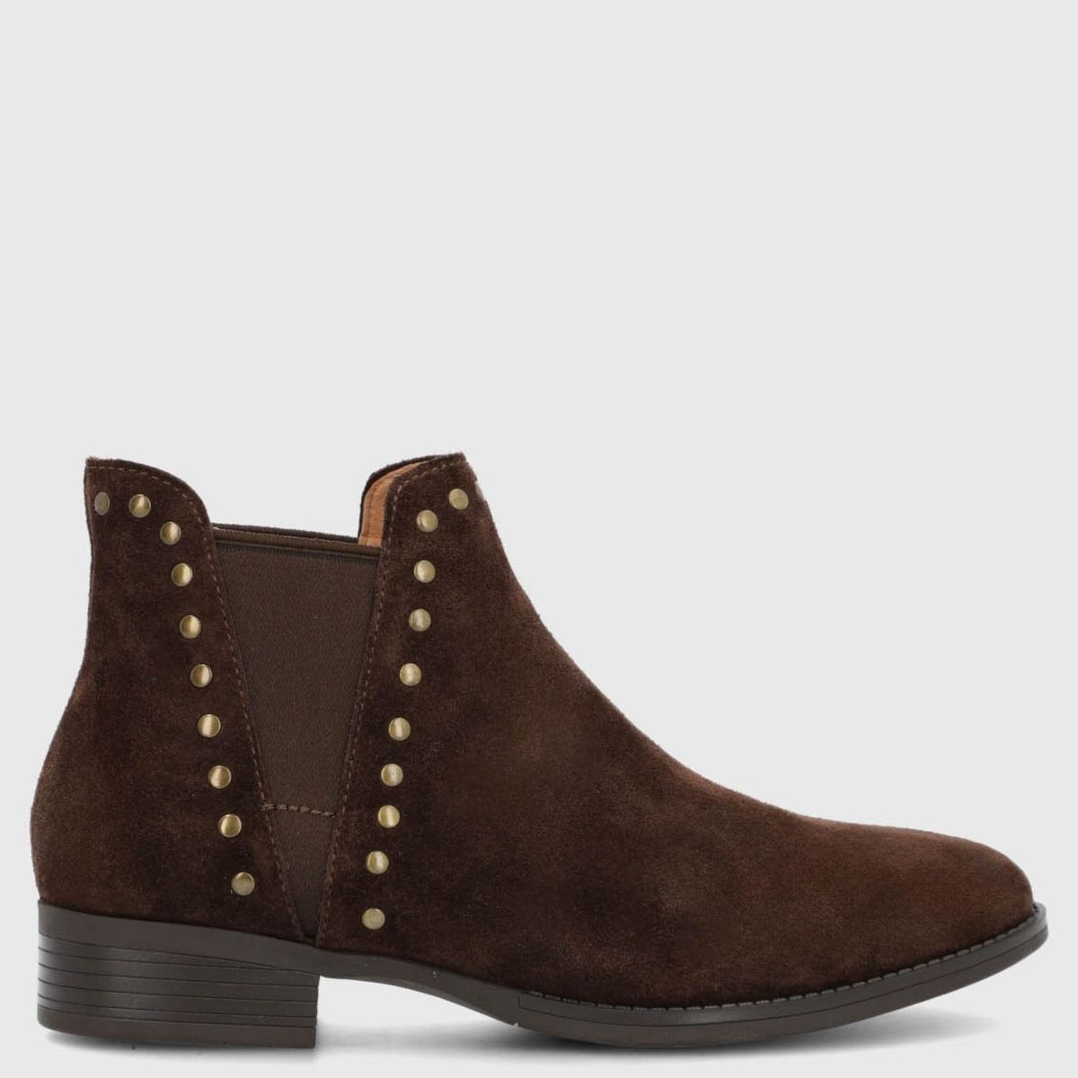 HUSH PUPPIES - Botin Mujer Cuero Café Hush Puppies