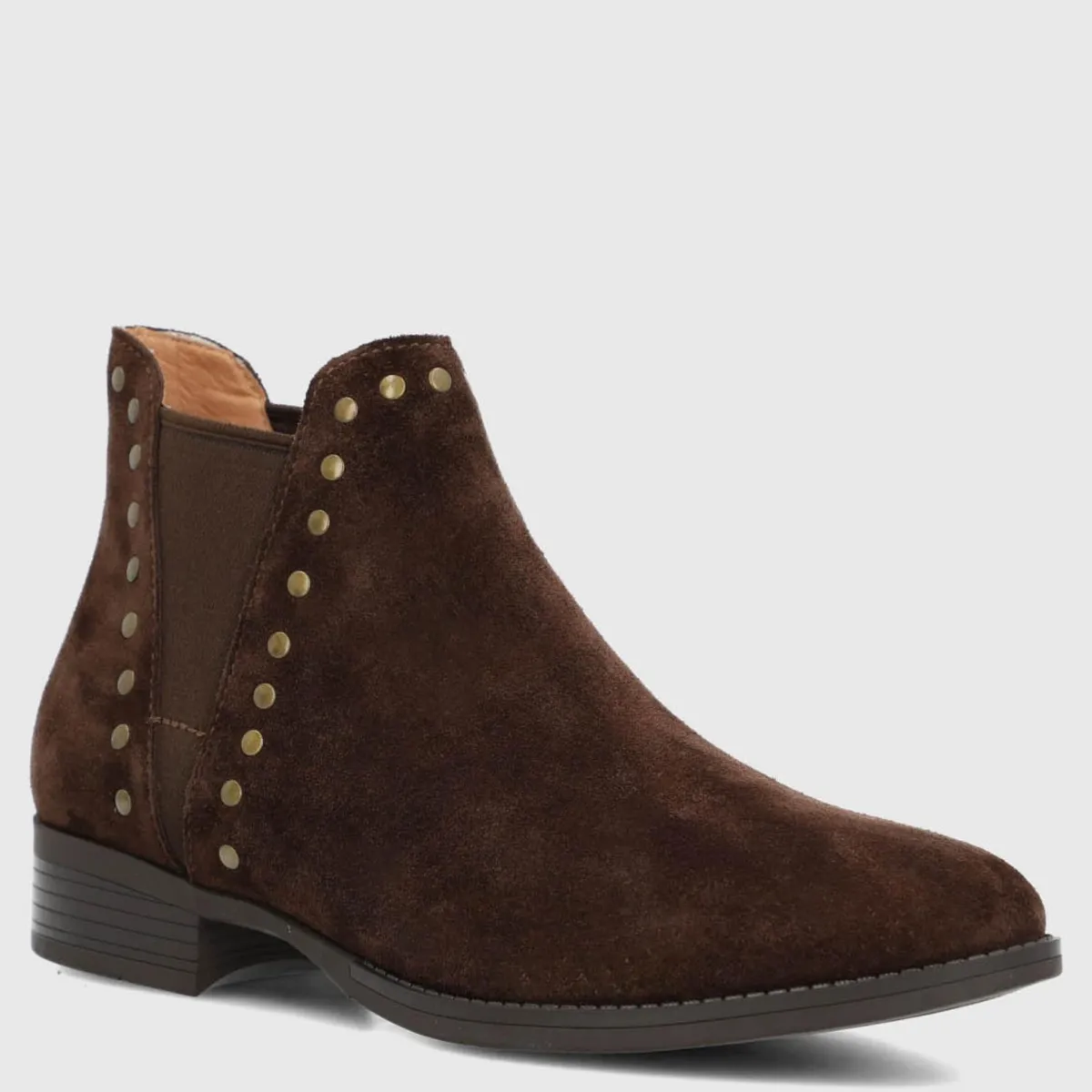HUSH PUPPIES - Botin Mujer Cuero Café Hush Puppies