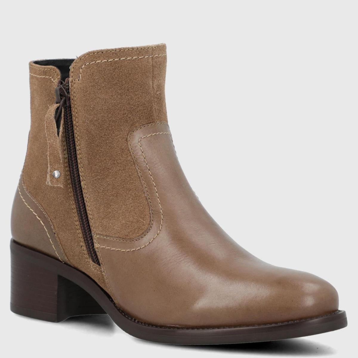 HUSH PUPPIES - Botin Mujer Cuero Beige Hush Puppies