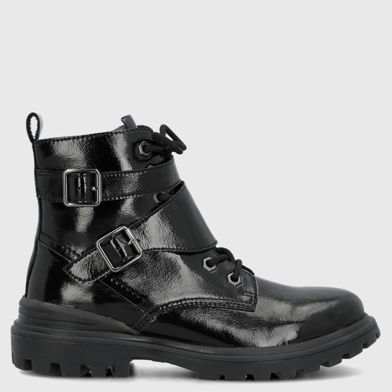 Botin Mujer Cuero Negro