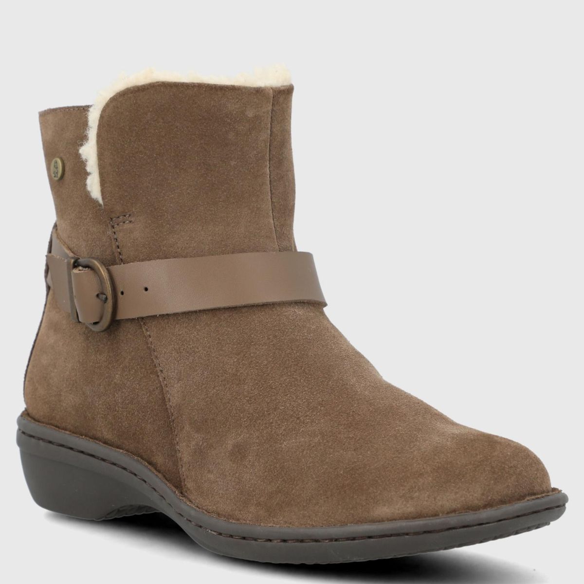 HUSH PUPPIES - Botin Mujer Cuero Café Hush Puppies