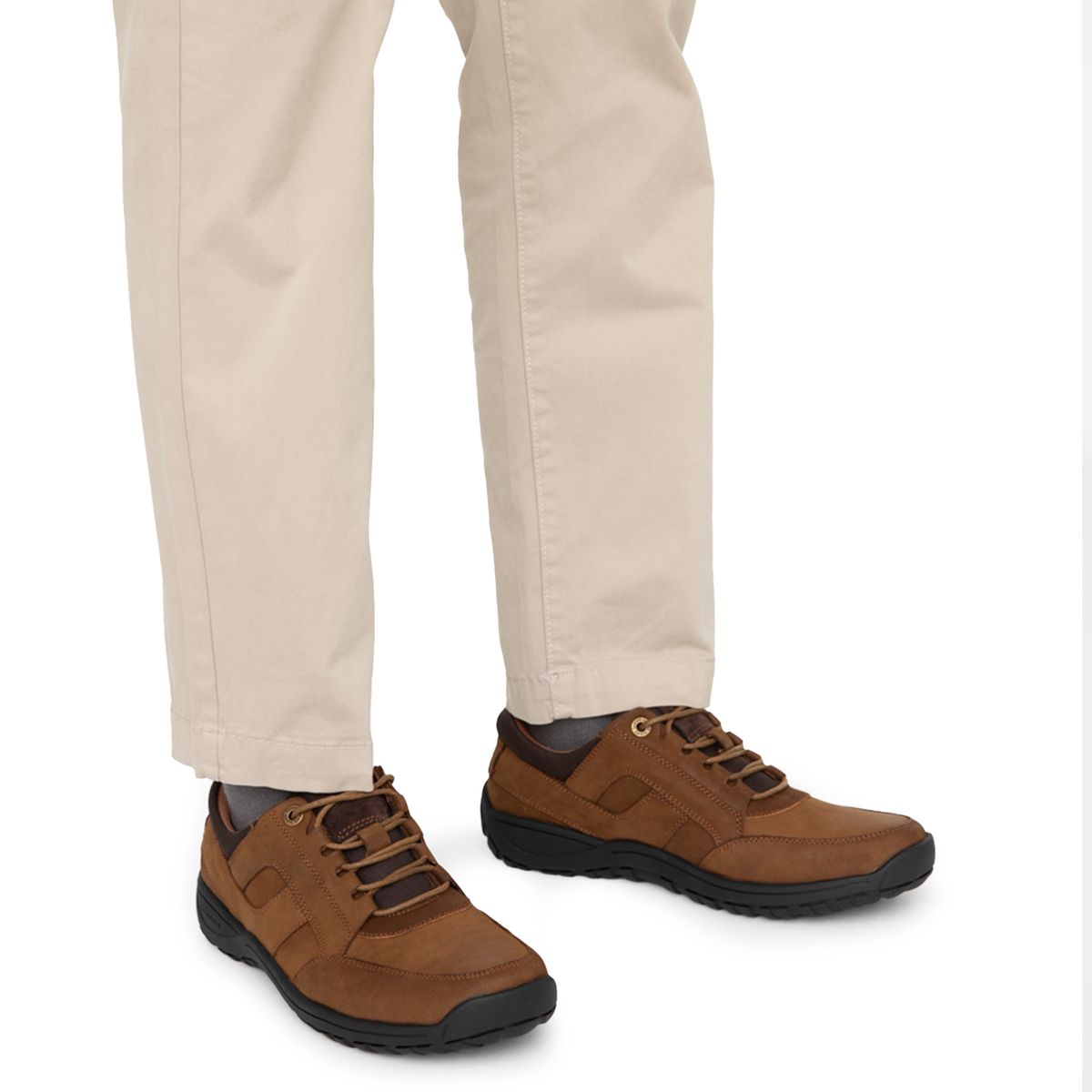 GUANTE - Zapato Casual Hombre Cuero Café Guante