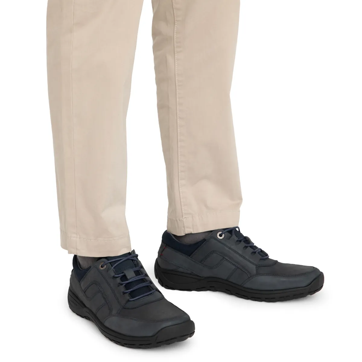 GUANTE - Zapato Casual Hombre Cuero Azul Guante